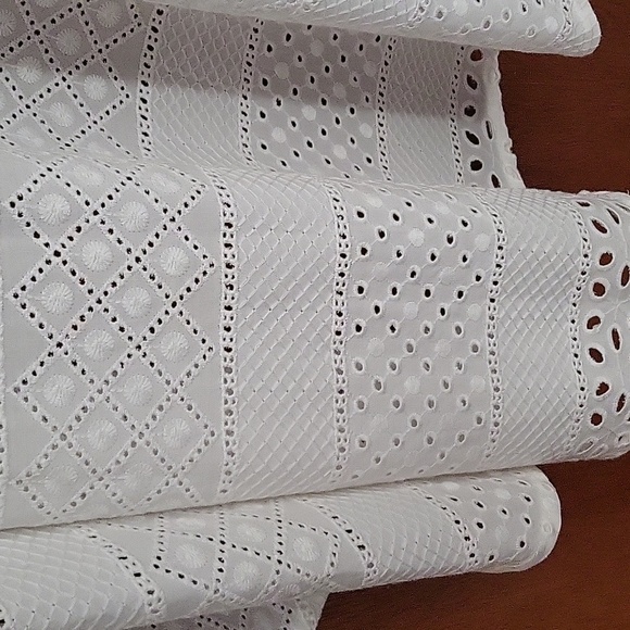 NWT Colcci Jeanswear Cream Embroidered HI/LOW Spagetti Strap Dress Womens Size L - Picture 3 of 16